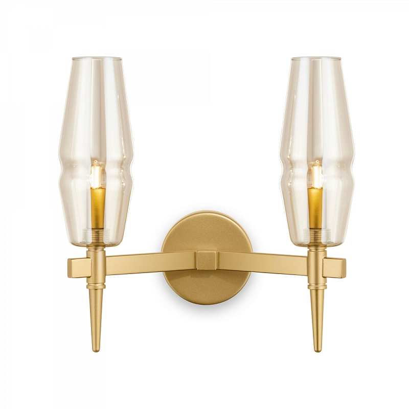 Бра Polani Sconces Double Золотой Янтарь (Amber) в Сочи | Loft Concept 