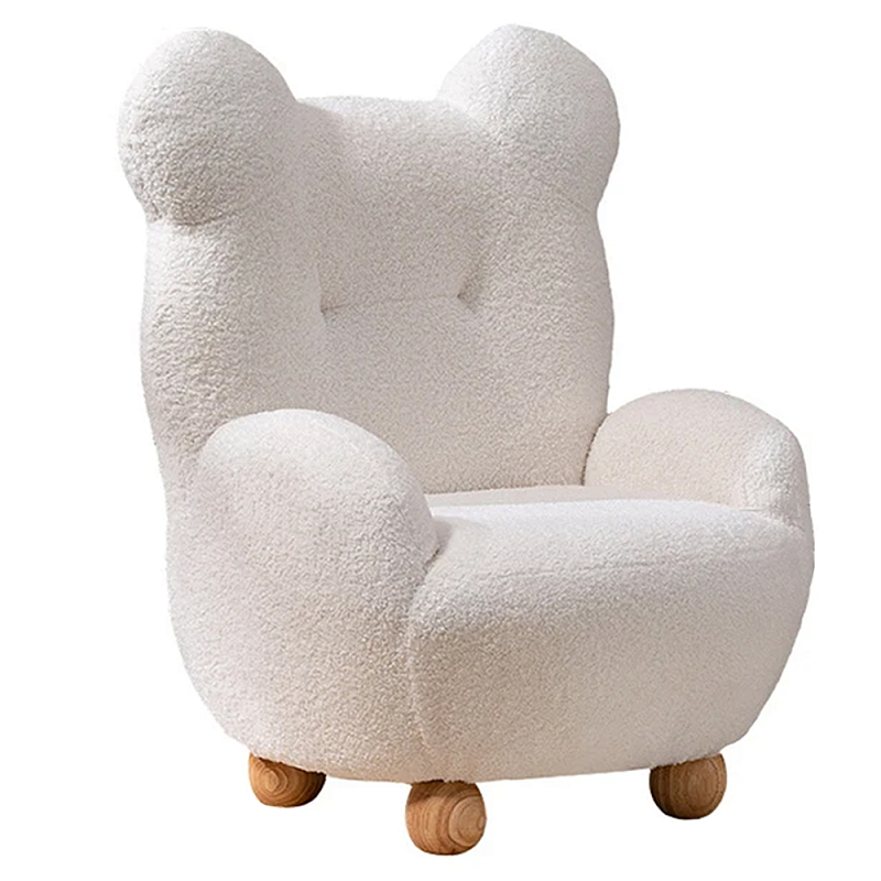 Кресло мягкое для детской Мишка Velvet Armchair Bear Белый Древесина в Сочи | Loft Concept 
