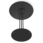 Стол журнальный с круглой бело-голубой столешницей из стекла White and Blue Marble варинант исполнения - 5 | Loft Concept в Сочи