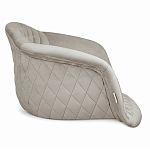 Барный стул со спинкой и мягкой обивкой с ромбами на 4-х деревянных ножках Бежевый Велюр Ava Charm варинант исполнения - 3 | Loft Concept в Сочи