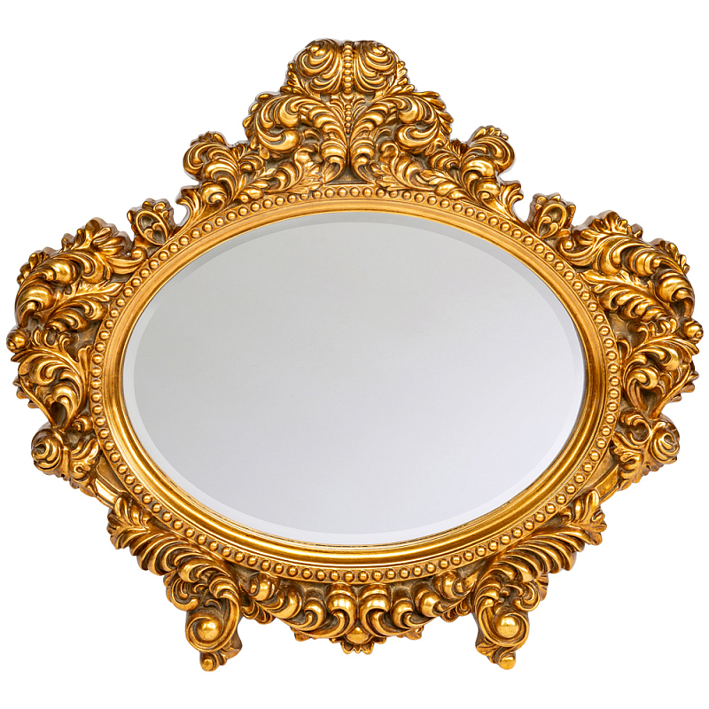 Зеркало настенное золотое с ажурным резным орнаментом Classic Ornament Mirror Золотой Зеркало в Сочи | Loft Concept 