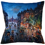 Подушка декоративная Ночной город Impressionism in Art варинант исполнения - 1 | Loft Concept в Сочи