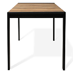 Стол обеденный раздвижной с прямоугольной столешницей на четырех черных ножках Blair варинант исполнения - 4 | Loft Concept в Сочи