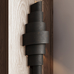 Бра в форме спирали черное с золотой внутренней отделкой Warm Glow варинант исполнения - 3 | Loft Concept в Сочи