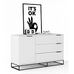 Комод белый с 3-мя ящиками Strict Lines  варинант исполнения - 3 | Loft Concept в Сочи