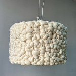 Вязаный шерстяной светильник Knitted wool lamp Cylinder варинант исполнения - 1 | Loft Concept в Сочи