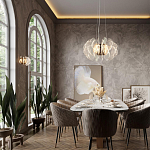 Бра с крупными прозрачными лепестками с рельефной поверхностью Ethereal Bloom варинант исполнения - 2 | Loft Concept в Сочи