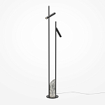 Напольный торшер светодионый черный Lumen Duo варинант исполнения - 1 | Loft Concept в Сочи