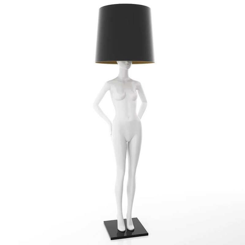 Лампа MANNEQUIN LAMP с абажуром созерцание силуэта  Глянцевый черный Черный матовый Глянцевый белый Белый матовый Серый матовый Золотой Красный в Сочи | Loft Concept 