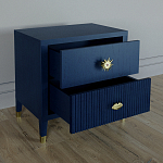 Тумба прикроватная с двумя ящиками Elsa Dreams Blue варинант исполнения - 2 | Loft Concept в Сочи