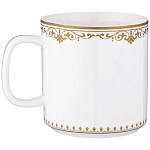 Кружка из фарфора белая с изображением лошади 400 мл Porcelain Horse Set варинант исполнения - 1 | Loft Concept в Сочи