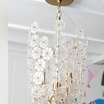 Подвесной светильник декорированный цветами из стекла Lightness of Flowers варинант исполнения - 6 | Loft Concept в Сочи