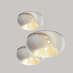 Подвесной светильник с белыми изящными декоративными лепестками Volumetric Petal Lamp варинант исполнения - 8 | Loft Concept в Сочи