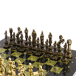 Шахматы Ренессанс из бронзы с доской из натурального камня Змеевик Decorative Thematic Chess варинант исполнения - 2 | Loft Concept в Сочи