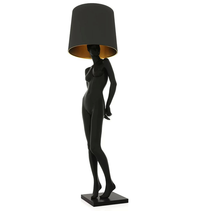 Лампа MANNEQUIN LAMP с абажуром женственность в деталях Глянцевый черный Черный матовый Глянцевый белый Белый матовый Серый Золотой Красный Шампань в Сочи | Loft Concept 