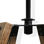 Барный стул со спинкой и мягкой обивкой с ромбами на 4-х деревянных ножках Бежевый Велюр Ava Charm варинант исполнения - 8 | Loft Concept в Сочи