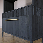 Стеллаж Primo с ящиками Черный дуб  варинант исполнения - 4 | Loft Concept в Сочи