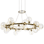 Дизайнерская кольцевая люстра с гирляндой внутри стеклянных сферических плафонов Iona Garland Chandelier 25 варинант исполнения - 1 | Loft Concept в Сочи