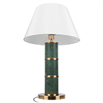 Настольная лампа на основании из зеленого мрамора с белым абажуром Noelia Green варинант исполнения - 3 | Loft Concept в Сочи
