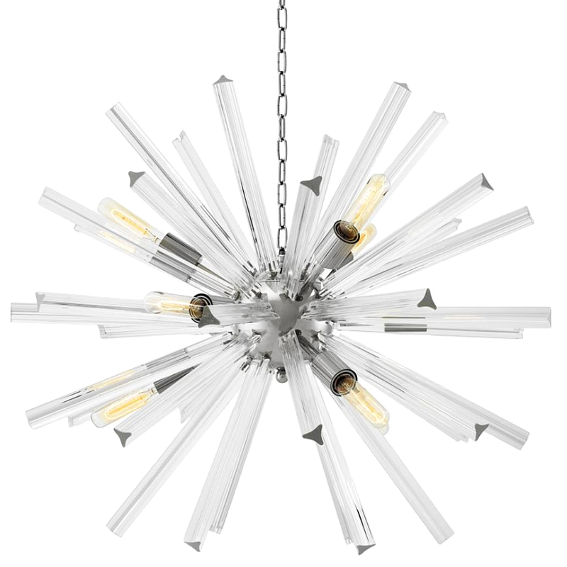 Люстра Chandelier Equalizer S Nickel Никель Прозрачный (Transparent) в Сочи | Loft Concept 