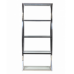 Металлический стеллаж со стеклянными полками Molecule варинант исполнения - 2 | Loft Concept в Сочи