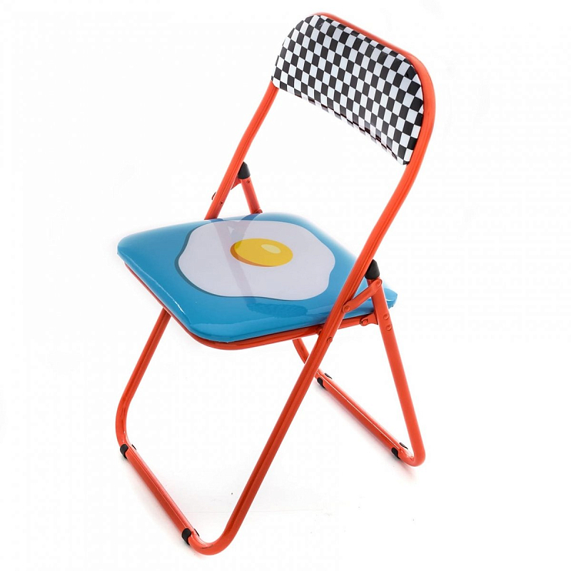 Стул Seletti Folding Chair Egg Мульти Красный в Сочи | Loft Concept 