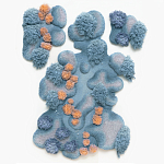 Тканый вручную Большой абстрактный гобелен Frost Forest варинант исполнения - 3 | Loft Concept в Сочи