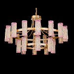 Люстра двухъярусная круглая с текстурными цилиндрическими плафонами Glimpse варинант исполнения - 2 | Loft Concept в Сочи