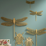 Настенный декор из двух декоративных стрекоз Flight of the Dragonfly варинант исполнения - 2 | Loft Concept в Сочи