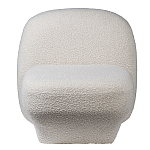 Кресло без подлокотников с обивкой из белой ткани букле Pacification варинант исполнения - 2 | Loft Concept в Сочи