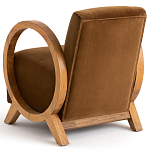 Кресло с круглыми деревянными подлокотниками Modesto Chair варинант исполнения - 4 | Loft Concept в Сочи