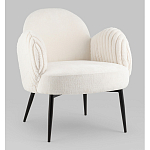 Полукресло Wave Stripes букле белый варинант исполнения - 1 | Loft Concept в Сочи