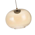 Подвесной светильник с янтарным рифленым стеклянным плафоном Ferm Living варинант исполнения - 5 | Loft Concept в Сочи