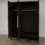 Большой Шкаф Primo Темный орех с 3 дверьми и 3 выдвижными ящиками варинант исполнения - 9 | Loft Concept в Сочи