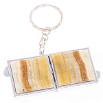 Зеркало брелок складное двухстороннее из натурального камня Оникс Silver Stone Mirrors варинант исполнения - 5 | Loft Concept в Сочи