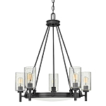  Люстра с 5-ю цилиндрическими плафонами из стекла с пузырьками Hinkley варинант исполнения - 1 | Loft Concept в Сочи