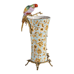 Ваза фарфоровая с птицей на бронзовой ветке Garden of Eden варинант исполнения - 2 | Loft Concept в Сочи