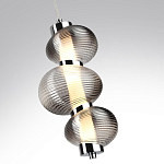 Подвесной светильник с 3-мя рифлеными стеклянными шарами Marcelh Light варинант исполнения - 9 | Loft Concept в Сочи