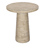 Столик приставной с круглой столешницей Textured Cream Table варинант исполнения - 1 | Loft Concept в Сочи