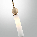 Подвесной светильник с цилиндрическим матовым плафоном и декоративным шаром из камня Orb Essence варинант исполнения - 13 | Loft Concept в Сочи