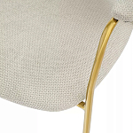 Стул Singer Chair с подлокотниками серый на золотистых ножках варинант исполнения - 7 | Loft Concept в Сочи