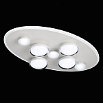 Потолочный светильник овальной формы белого цвета с 7-ю лампами Lunar Pebbles варинант исполнения - 4 | Loft Concept в Сочи