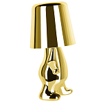 Настольная лампа фигурная золотого цвета с гладким абажуром Высота 19 см Sophia варинант исполнения - 4 | Loft Concept в Сочи