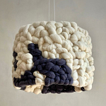Светильник вязаный из шерсти Черно-белый варинант исполнения - 1 | Loft Concept в Сочи