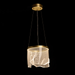 Подвесной светильник цилиндрической формы с прозрачным волнистым плафоном Wave Line варинант исполнения - 3 | Loft Concept в Сочи