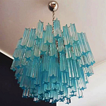 Дизайнерская люстра Blue Lagoon glass бирюзовое стекло  варинант исполнения - 3 | Loft Concept в Сочи