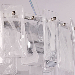 Люстра круглая с подвесными прямоугольными пластинами из стекла Glacier Panels варинант исполнения - 4 | Loft Concept в Сочи