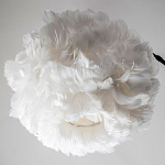 Изогнутый торшер с декором в виде перьев Plumage White Floor Lamp варинант исполнения - 3 | Loft Concept в Сочи