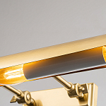 Светильник для картин цвета состаренная латунь с широким плафоном на прямоугольном основании Elstead Lighting варинант исполнения - 2 | Loft Concept в Сочи