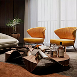 Дизайнерский журнальный стол волнистой формы Nyxacad варинант исполнения - 4 | Loft Concept в Сочи